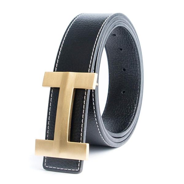 

belts 2021 luxury designer brand belt brass buckle men women genuine real leather dress strap for jeans waistband, Black;brown