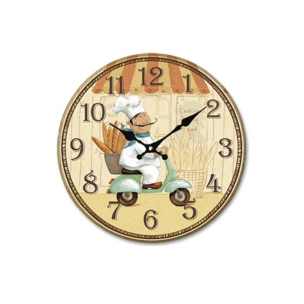 

vintage british flag style non-ticking silent wood wall clock with london clocks