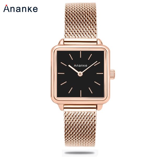 

anake women's fashion leisure women's japanese movement real belt waterproof quartz watch, Slivery;brown
