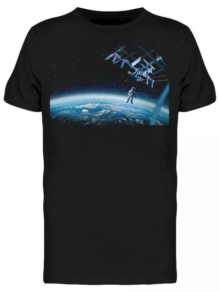 

spaceman picture tee men's -image by shutterstock, White;black