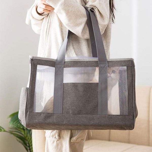 

breathable pet dog cat single shoulder bags light portable four sides airy handbag durable travel puppy bag supplies car seat covers