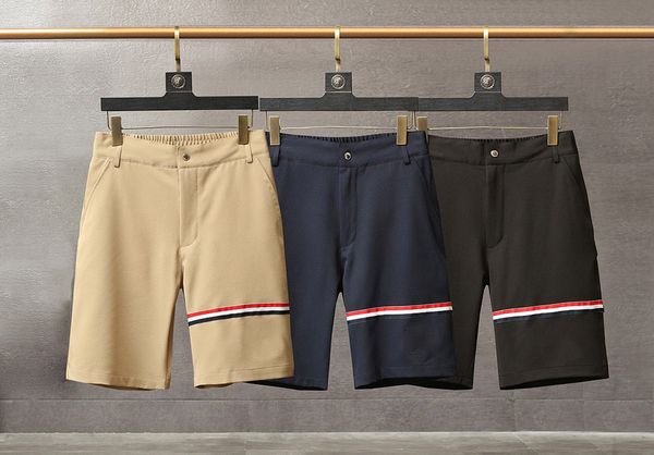 

summer mens fashion classic khaki shorts sports leisure loose menfolk running wear different colors cropped pants for teenagers, White;black