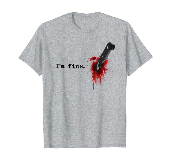

i'm fine bloody t shirt, White;black