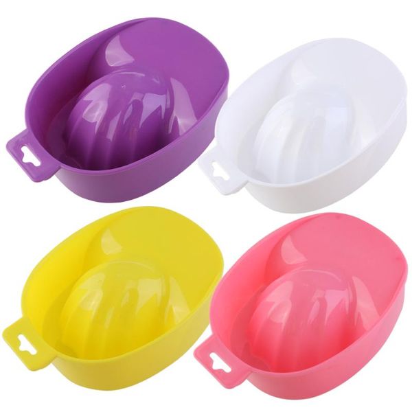 

2pcs nail art manicure care soak bowl tray polish remover (random color) kits
