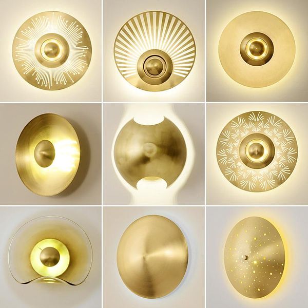 

wall lamp brass decor post-modern designer simple light bedroom bedside nordic luxury living room iron lamps