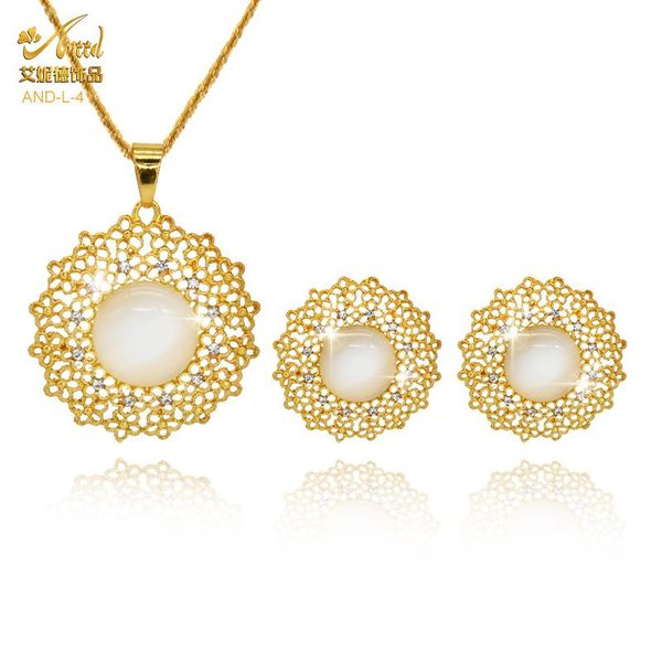 

earrings & necklace sets goldÂ earrings for women opal jewlery wedding fine jewelry turkish 24k gold designer bridal brazilianÂ, Silver