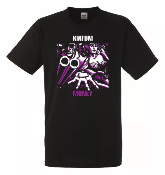 

kmfdm money black mens t-shirt men rock band tee shirt, White;black