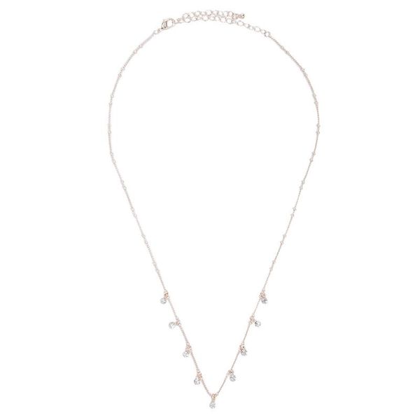 

pendant necklaces simple personality metal crystal exquisite clavicle chain necklace women fashion trendy statement sweater, Silver