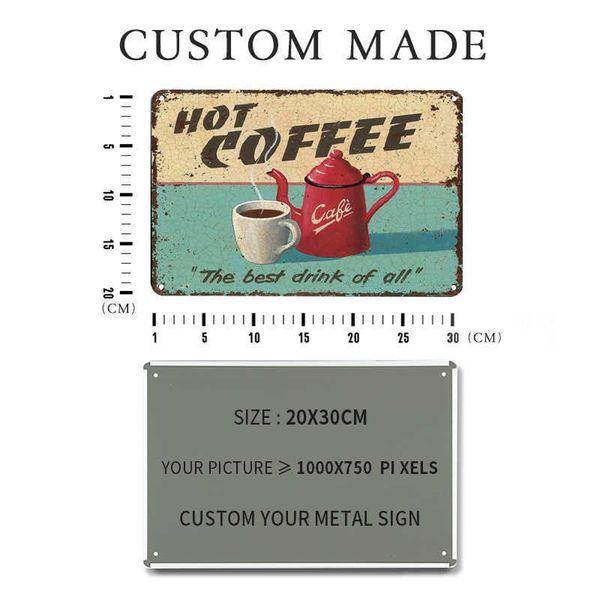 

custom big size tin vintage garage home decorative plaque name sticker tiki bar wall decor metal sign