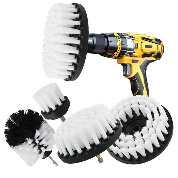 

car sponge 2/3.5/4/5 attachment set power scrubber brush polisher bathroom cleaning kit with extender kitchen tools