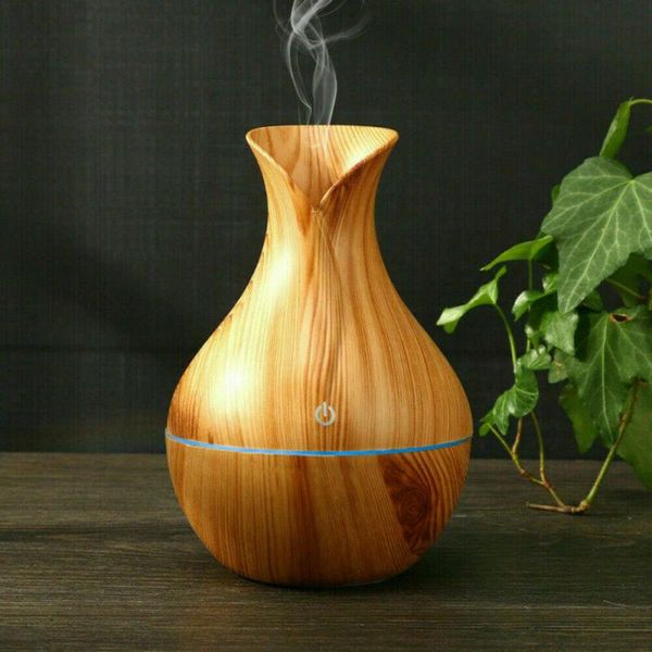 

ultrasonic humidifier led air 130ml wood grain ultra-quiet fragrance lamps