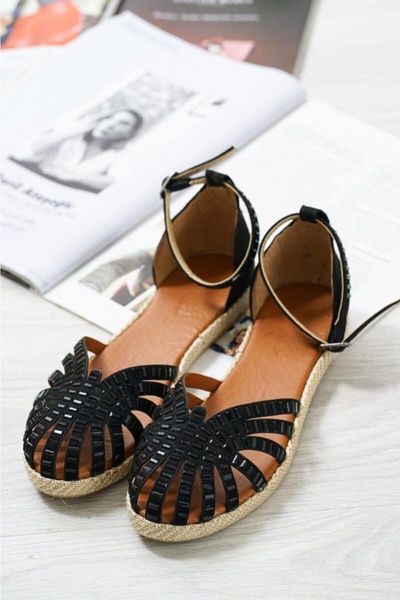 

sandals women black cubic zirconia espadril