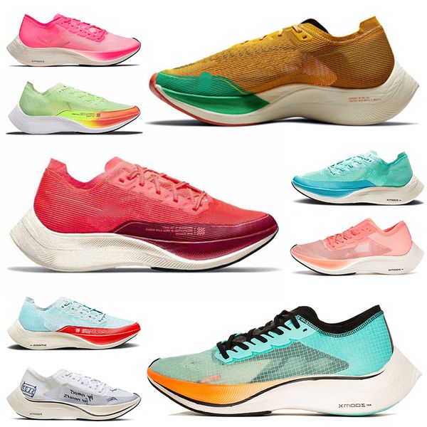 

zoomx fly next% 2 pegasus women mens running shoes valerian blue black white metallic silver authentic marathon athletic jogging sports trai