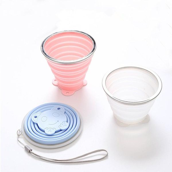

water bottle 250ml foldable cup soft silicone mouthwash mug outdoor storage