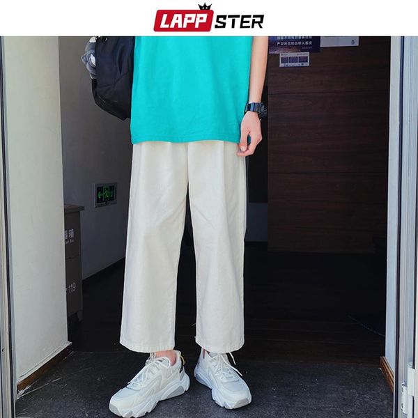 

men harajuku baggy harem pants 2021 overalls mens white casual cargo male vintage korean fashion joggers men's, Black