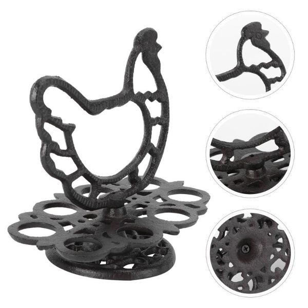 

hooks & rails 1pc kitchen egg holder creative storage rack home stand (black)