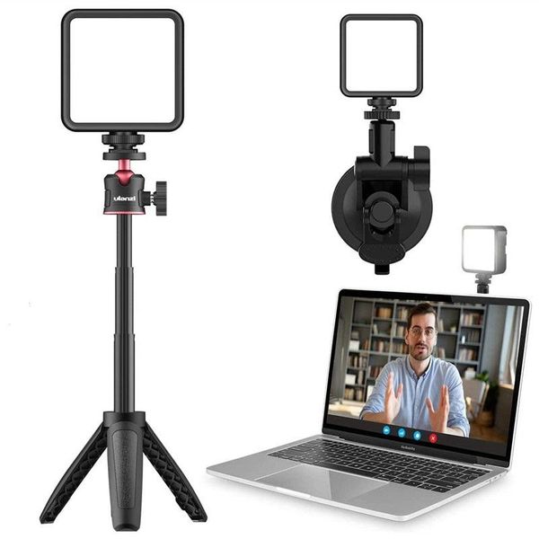 

adjustable video light with tripod or suction cup computer lighting for conferencing lapconference lamp w64 flash heads