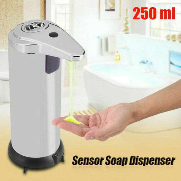 

250ml stainless steel automatic soap dispenser handsir smart sensor touchless liquid home supplies