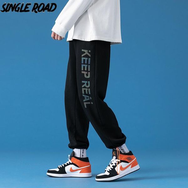 

singleroad mens sweatpants men 2021 summer solid plain pants baggy sports japanese streetwear trousers black harem for men's