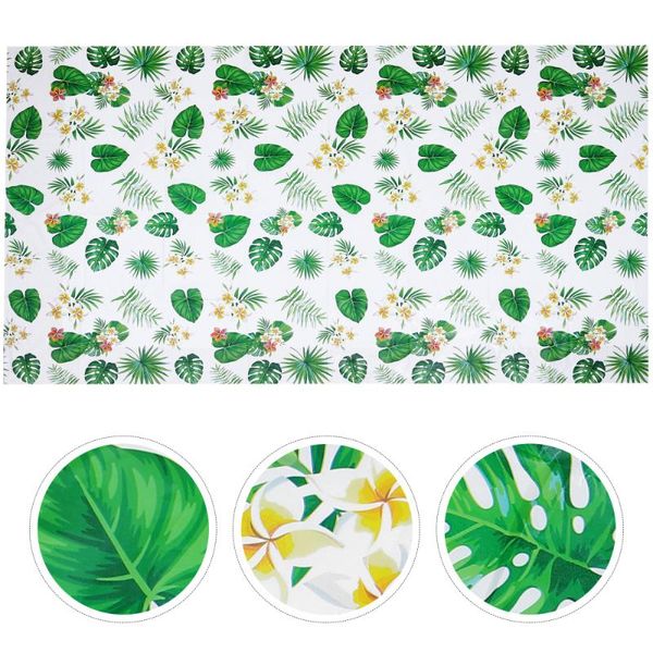 

table cloth 1pc hawaiian party birthday tablecloth palm leaf printing waterproof cover