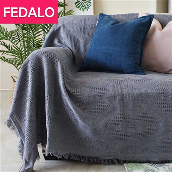 

blankets simple sofa towel full cover non-slip two-seat blanket european-style pastoral fabric thickening