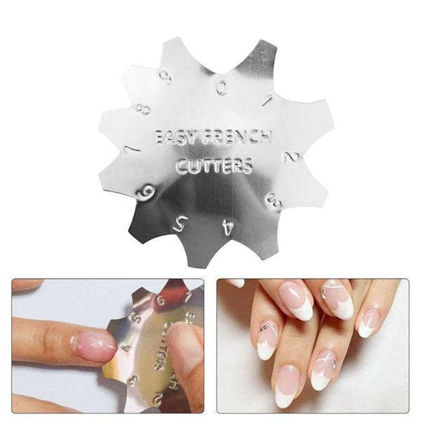 

nail art equipment 1pc french tips smile line metal cutter tool acrylic v-shape diy gel manicure edge tr u7x0, Silver