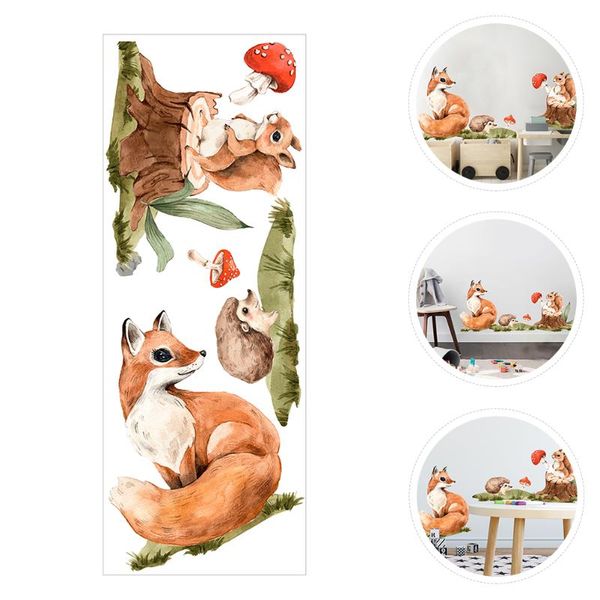 

wall stickers 1 set squirrel shaped decorative decals cartoon for kids room