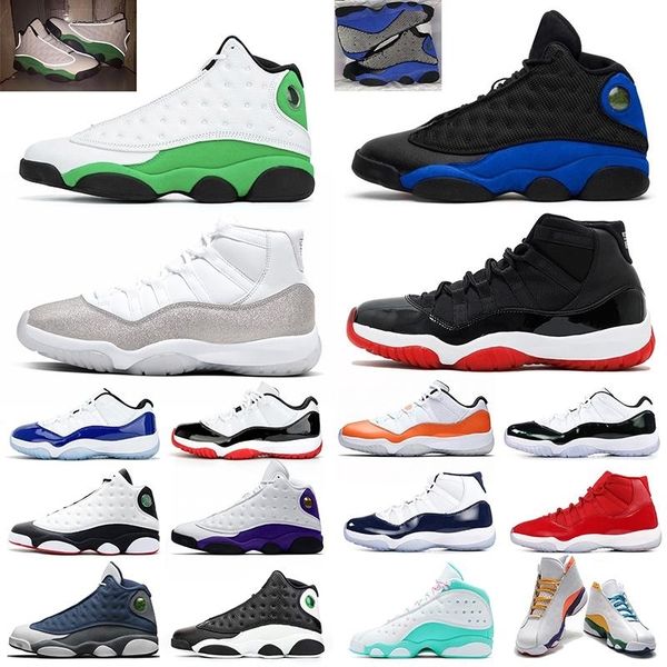 

flint 13 jumpman 11 men women basketball shoes bred 11s hyper royal lucky green playground 13s concord blue mens sports sneakers 5.5-13