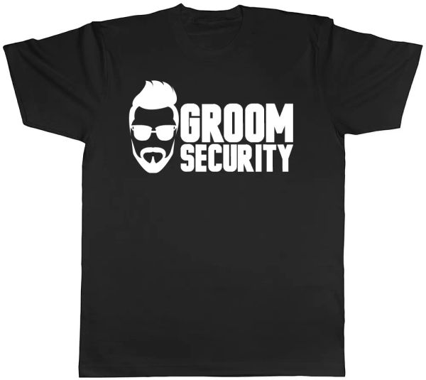 

groom security stag party mens womens ladies t-shirt, White;black