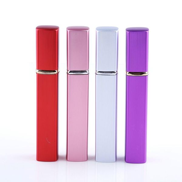 

1 pcs 10ml rechargeable portable mini perfume bottle and traveler aluminum spray atomizer empty cosmetics as gifts storage bott