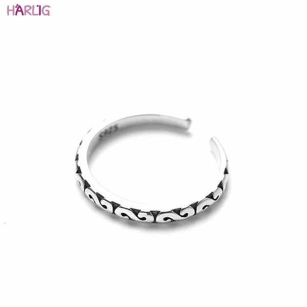

cluster rings vintage resizable sterling silver 925 thin ring for women allergy fashion jewelry, Golden;silver