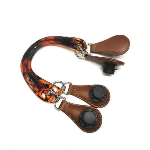 

bag parts & accessories 1 pair brown acrylic wrist band for obag handles hand take short one use, Black
