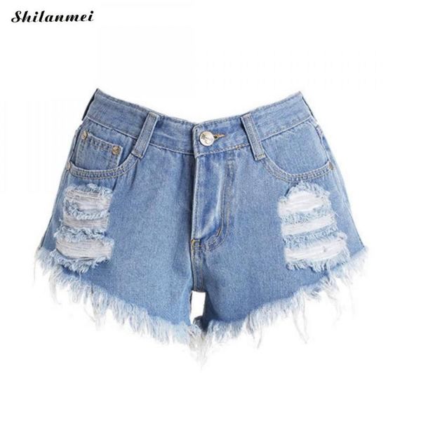 

women's shorts 2021 vintage women ladies summer ripped high waisted denim jeans jean s-xxl causal, White;black