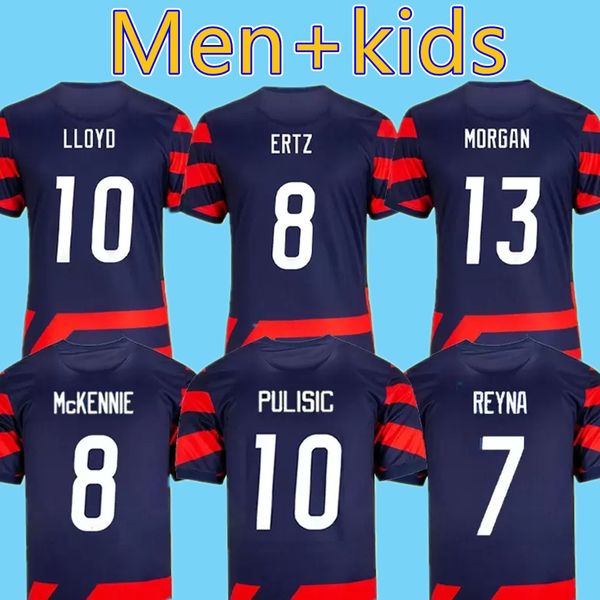 

2021 women men kids kit pulisic musah lloyd soccer jersey dest retro mckennie america reyna adams ertz bradley united states altidore 21, Black;yellow