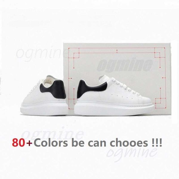 

[with box] fashion men shoe fashion women leather lace up platform oversized sole sneakers white black mens womens velvet suede casual shoes