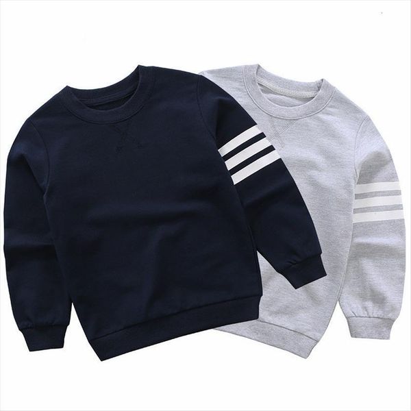

spring causal solid childrens wear long sleeved round neck pullover baby boys sweater clothing sweatshirt, Black