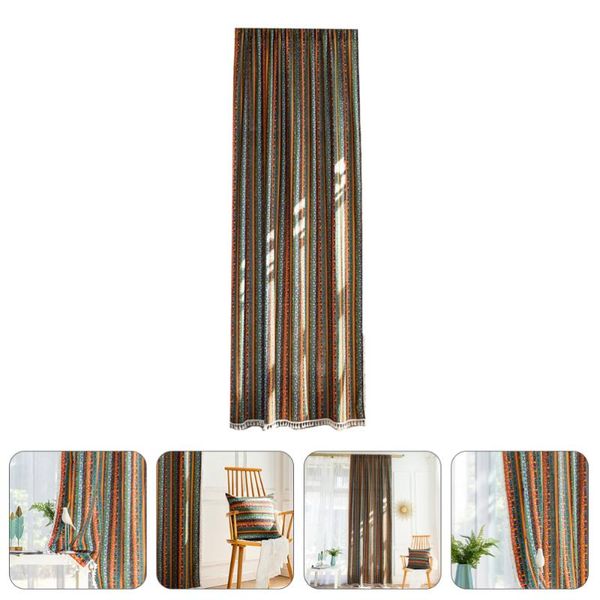 

shower curtains striped blackout curtain ethnic style tassel design for home