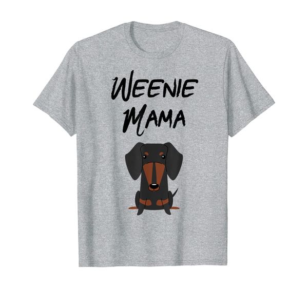 

dachshund mom t-shirt weiner dog womens gift, White;black