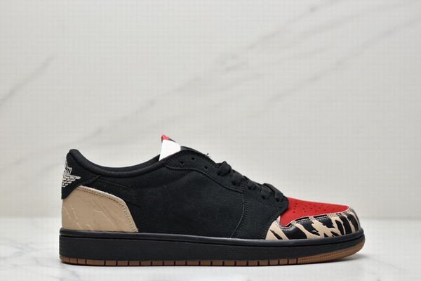 

(with box)2022 1 solefly low carnivore basketball shoes men women black sport red desert gum medium brown 1s sneaker