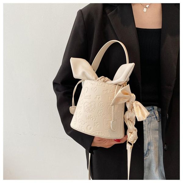 

evening bags fashion embossed bucket bag for women 2021 brand design shoulder female all-match crossbody ladies trending handbag