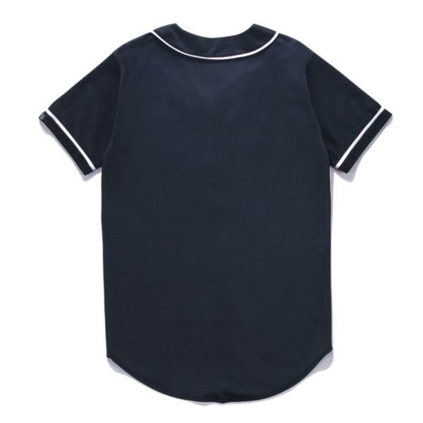 

baseball jersey men stripe short sleeve street shirts black white sport shirt xab1201, Blue;black