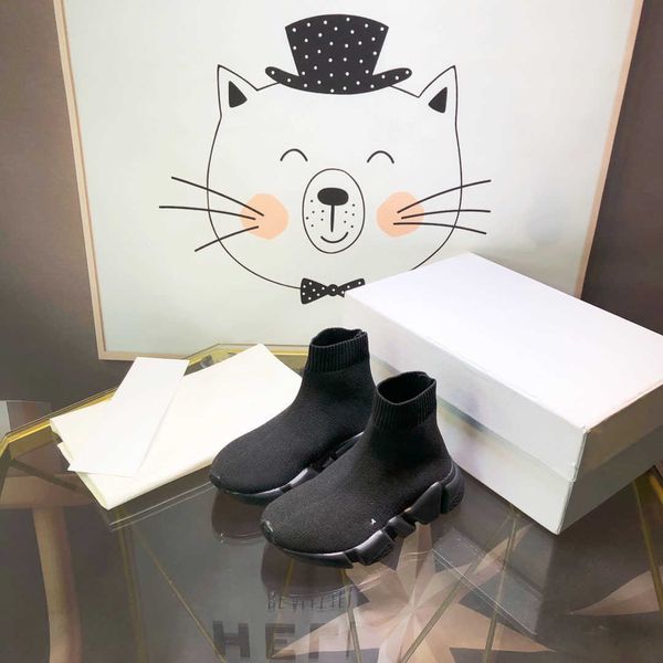 

boys brand shoes 2021 socks shoes new girl casual shoes size 26-34 breathable black color