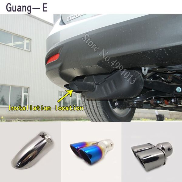 

manifold & parts for 5 2008-2013 car stick cover muffler exterior back end pipe dedicate exhaust tip tail outlet ornament 1pcs
