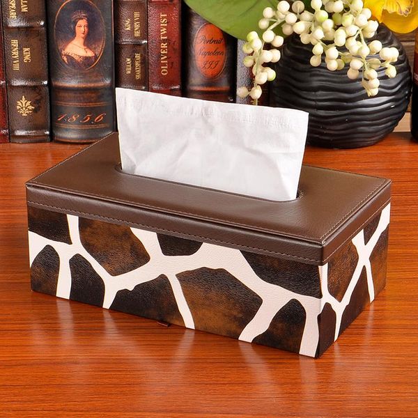 

tissue boxes & napkins square box toilet paper holder nordic luxury creative leather storage servilletero desk accessories bk50zj
