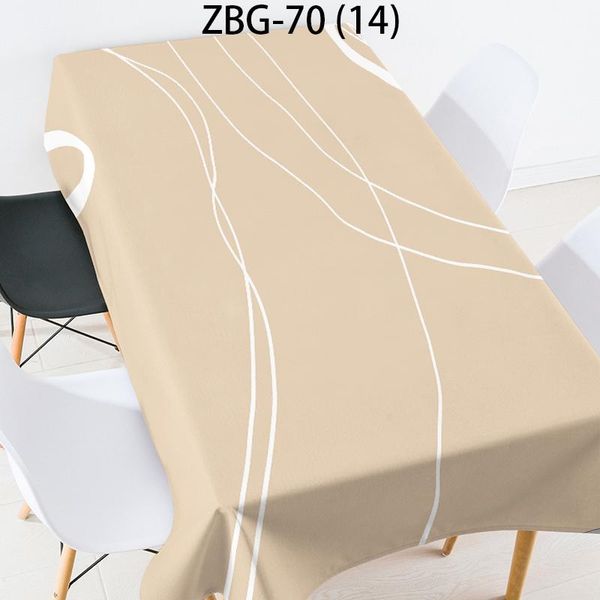 

table cloth japanese minimalist style striped pattern waterproof oilproof rectangular polyester tablecloth kitchen wedding party cover