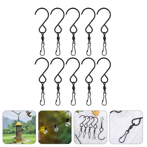 

hooks & rails 8pcs swivel clips for hanging wind spinners chimes bird feeder