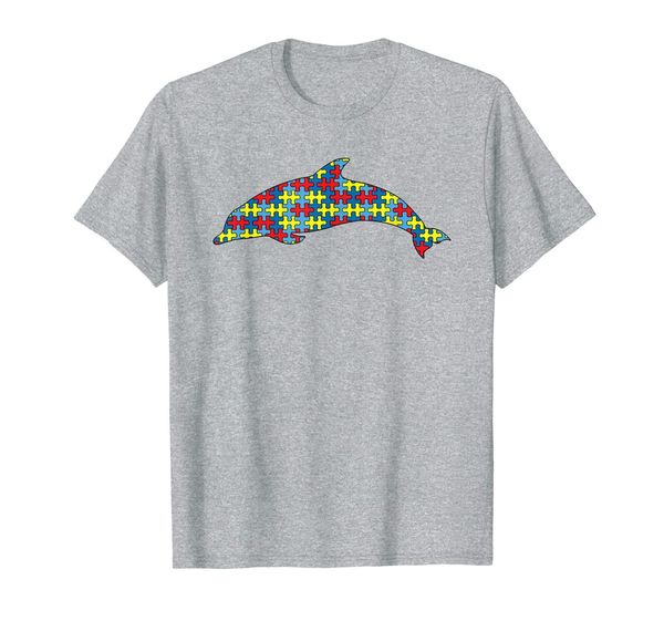 

porpoise autism awareness kids fish puzzle day mom gift t-shirt, White;black