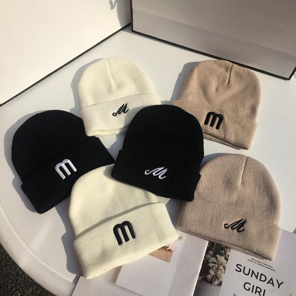 

berets winter hats for women beanies knitted fashion hat autumn female caps warmer bonnet cotton blends warm soft solid, Blue;gray