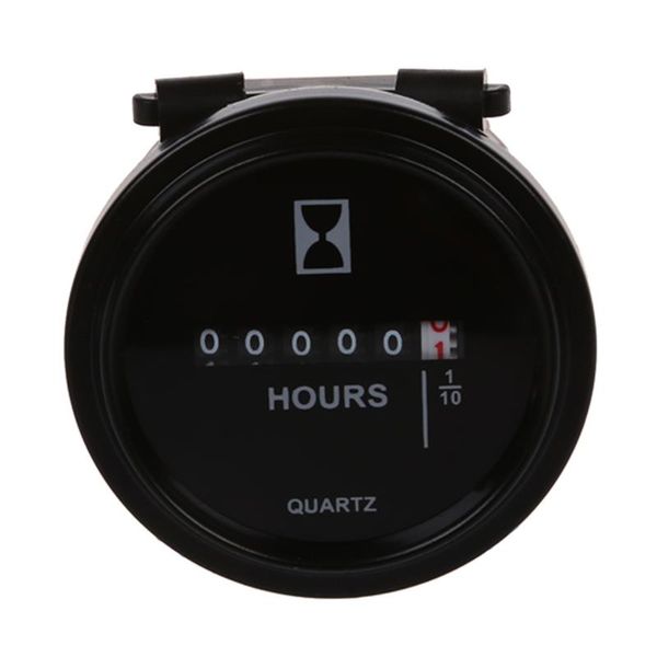 

6v-80v dc / ac round quartz hour meter gauge for boat car truck engine timers