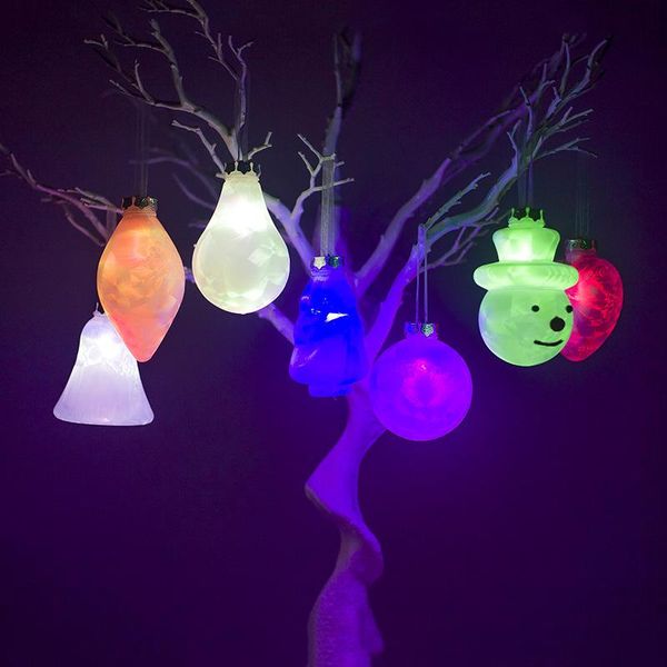 

christmas decorations creative pvc colorful lights shaped ball pendant tree small lighting decoration